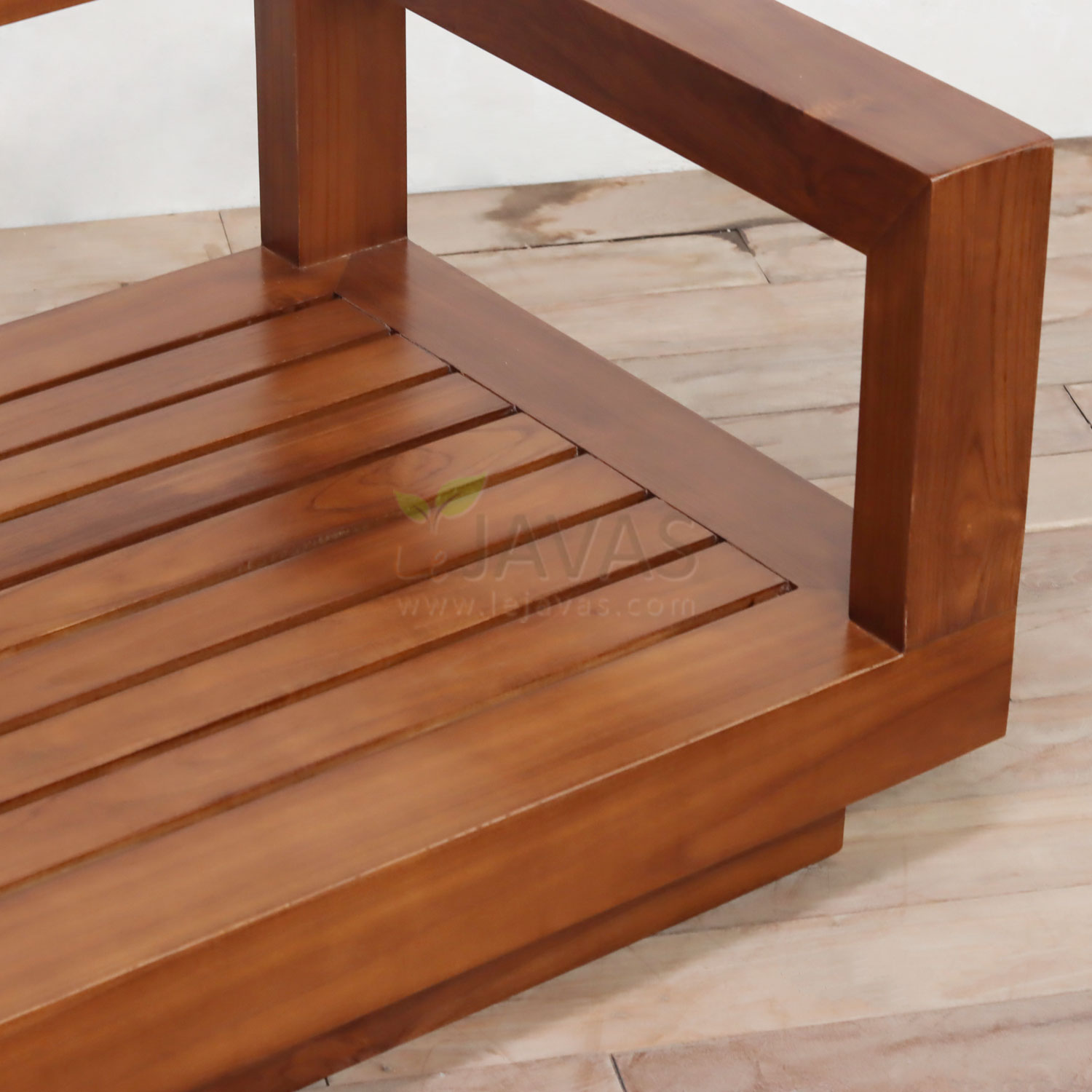 ZOE SOFA 4 SEATER, 232 x 80 x 57 cm, Walnut Treatment