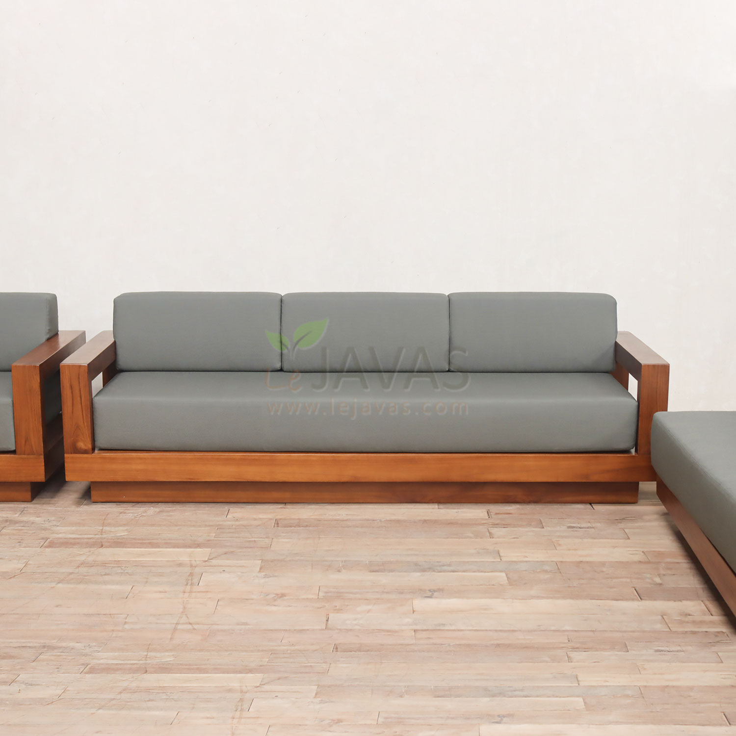 ZOE SOFA 4 SEATER, 232 x 80 x 57 cm, Walnut Treatment