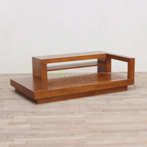 Zoe Sofa Outdoor + Console, 182 x 110 x 57 cm, Walnut Treatment