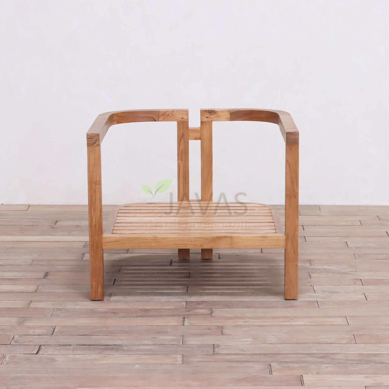 Attilio Sofa 1 Seater, 80 x 80 x 65 cm, Teak Wood