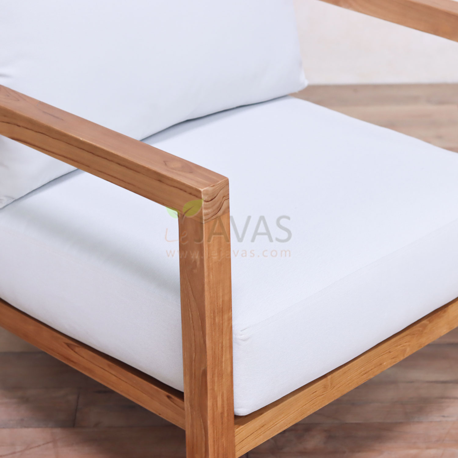 Attilio Sofa 1 Seater, 80 x 80 x 65 cm, Teak Wood